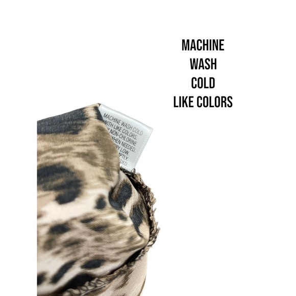 Dana Buchman Leopard Print Button Blouse Women’s Small Short Sleeve Top - Picture 5 of 16